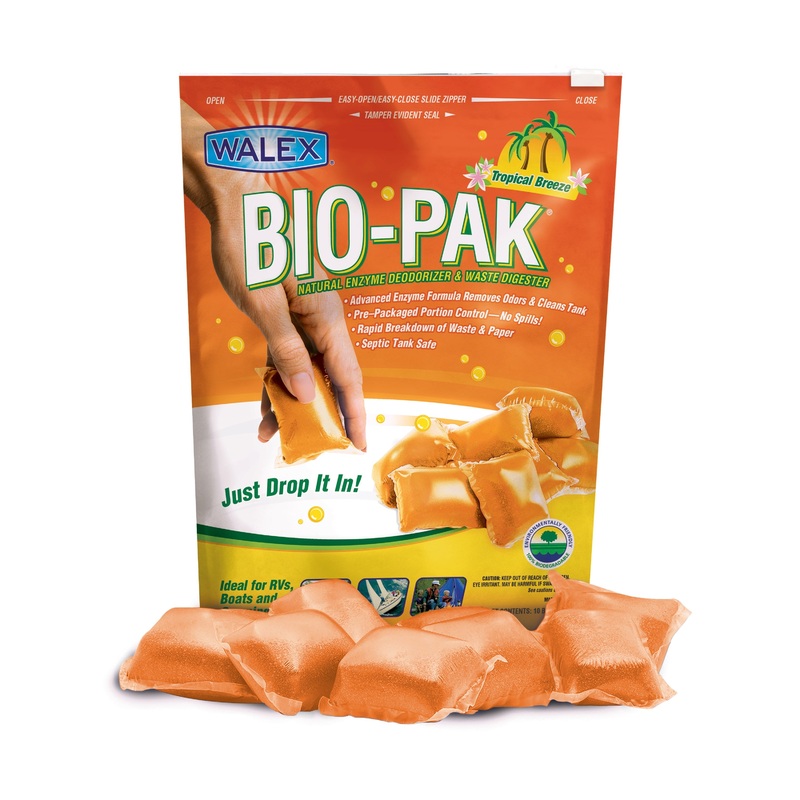 Dsodorisant Enzymatique Naturel Et Digesteur De Dchets Pour Rservoir De Stockage De VR Walex Bio-Pak, Parfum Brise Tropicale