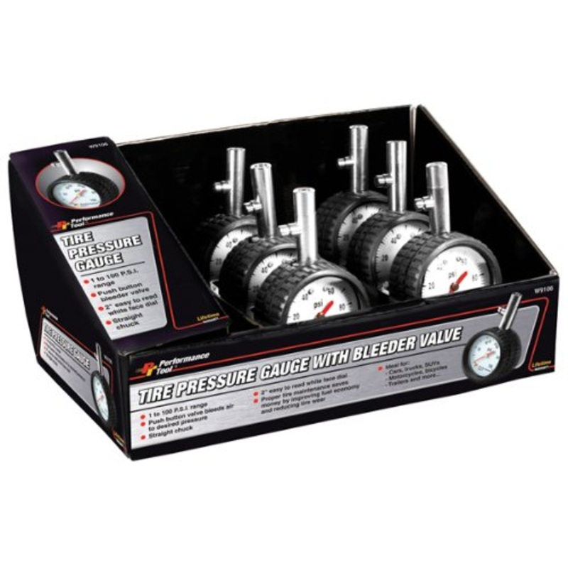 Wilmar W9106 Tire Shaped Tire Pressure Gauge - 6 Display