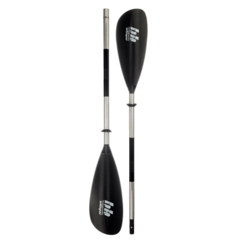 787860 220 Cm Whisper Snap-Button Kayak Aluminum Paddle, Black - 2 Piece