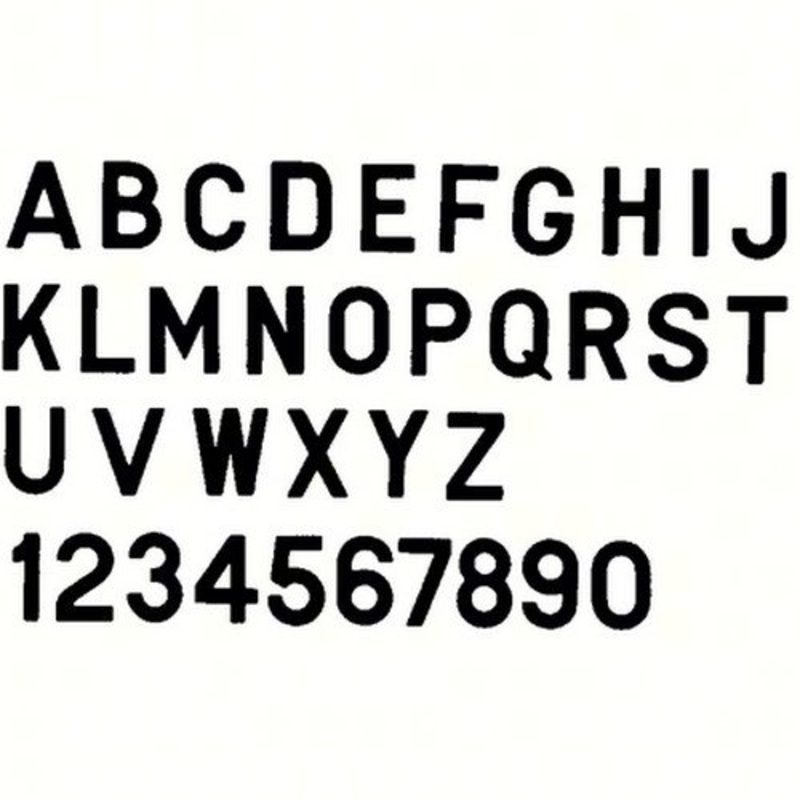 Bernard Engraving PS30BL; Letter Black 3 Inch Stick on Inli