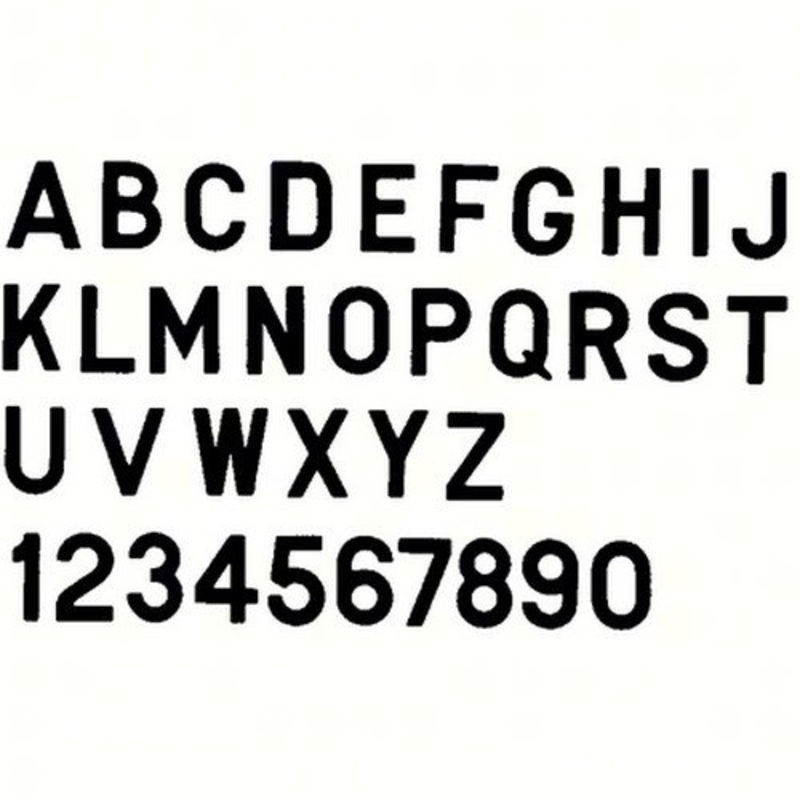 Bernard Engraving PS30BM; Letter Black 3 Inch Stick on Inmi