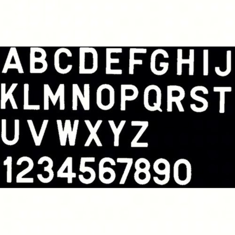 Bernard Engraving PS30W4 PS30W4; Letter White 3 Inch Stick on In4I