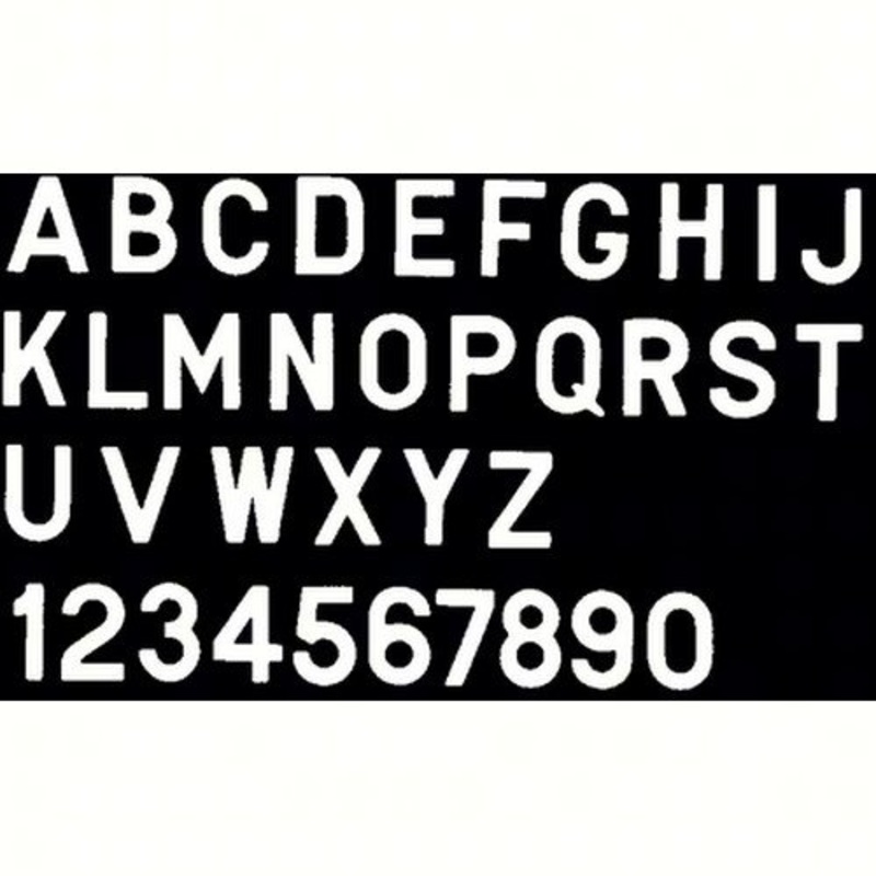 Bernard Engraving PS30W6 PS30W6; Letter White 3 Inch Stick on In6I