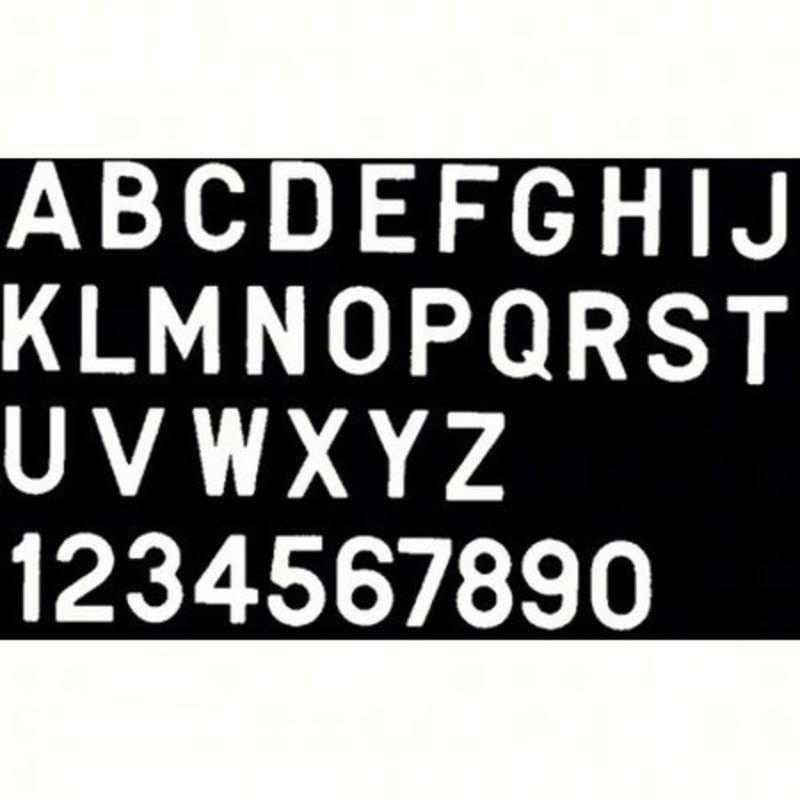 Bernard Engraving PS30W8 PS30W8; Letter White 3 Inch Stick on In8I