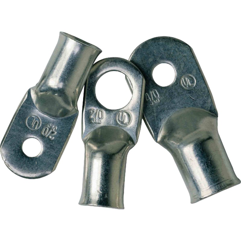 252256  Heavy Duty Lugs - 4 Gauge Wire - 3-8" Post - 2-Pack