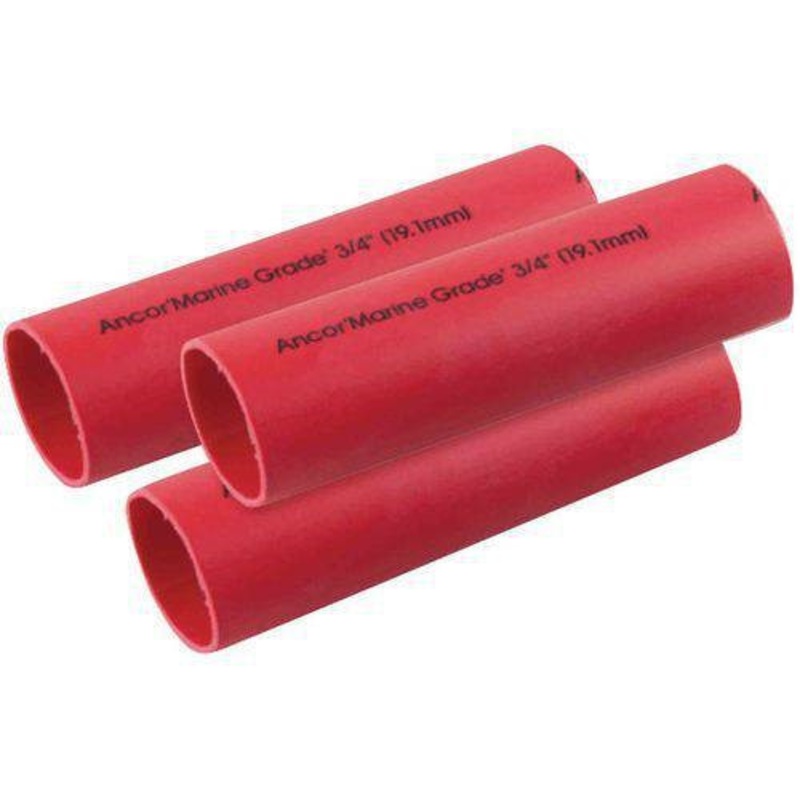 326603 0.75 X 3 in. Heavy Wall Heat Shrink Tubing, Red - Pack of 3