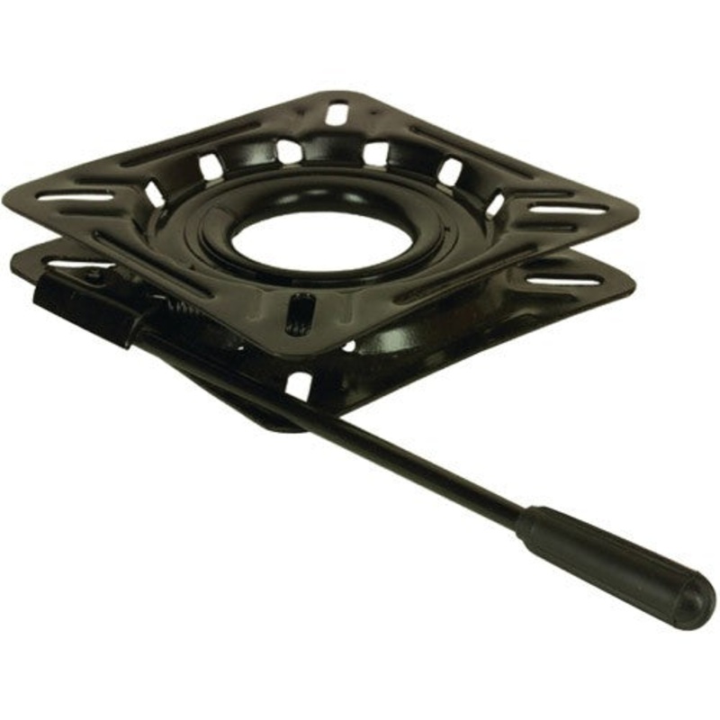 Springfield Locking 12-Way Seat Swivel - 6.75 in. Square with 0 Tilt, Black E-Coat