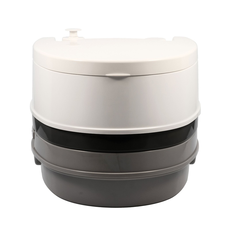 Camco Premium Portable Travel Toilet   2.6 Gallon  Measures 13 5/8-inches (H) X 16 5/16-inches (W) X 18 5/8-inches (D) (41535)   White