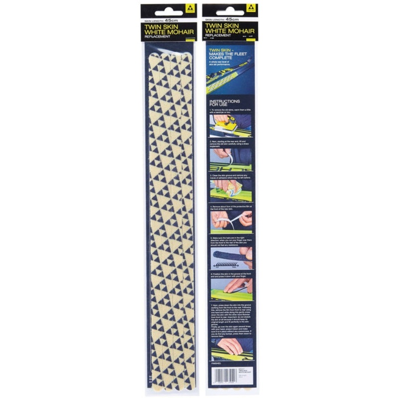 Fischer Twin Skin White Mohair Replacement Skins 370 Mm